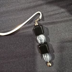 Elegant Black and Silver Bookmark